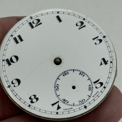 43mm Derrick 15 Jewels Swiss Vintage Hunter Pocket Watch Movement PARTS REPAIR