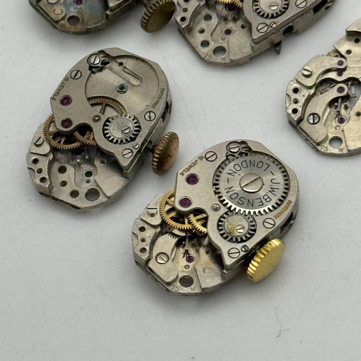 12.8mm 5 x FHF 75 Ladies Manual Wind Watch Movement Swiss Vintage PARTS SPARES