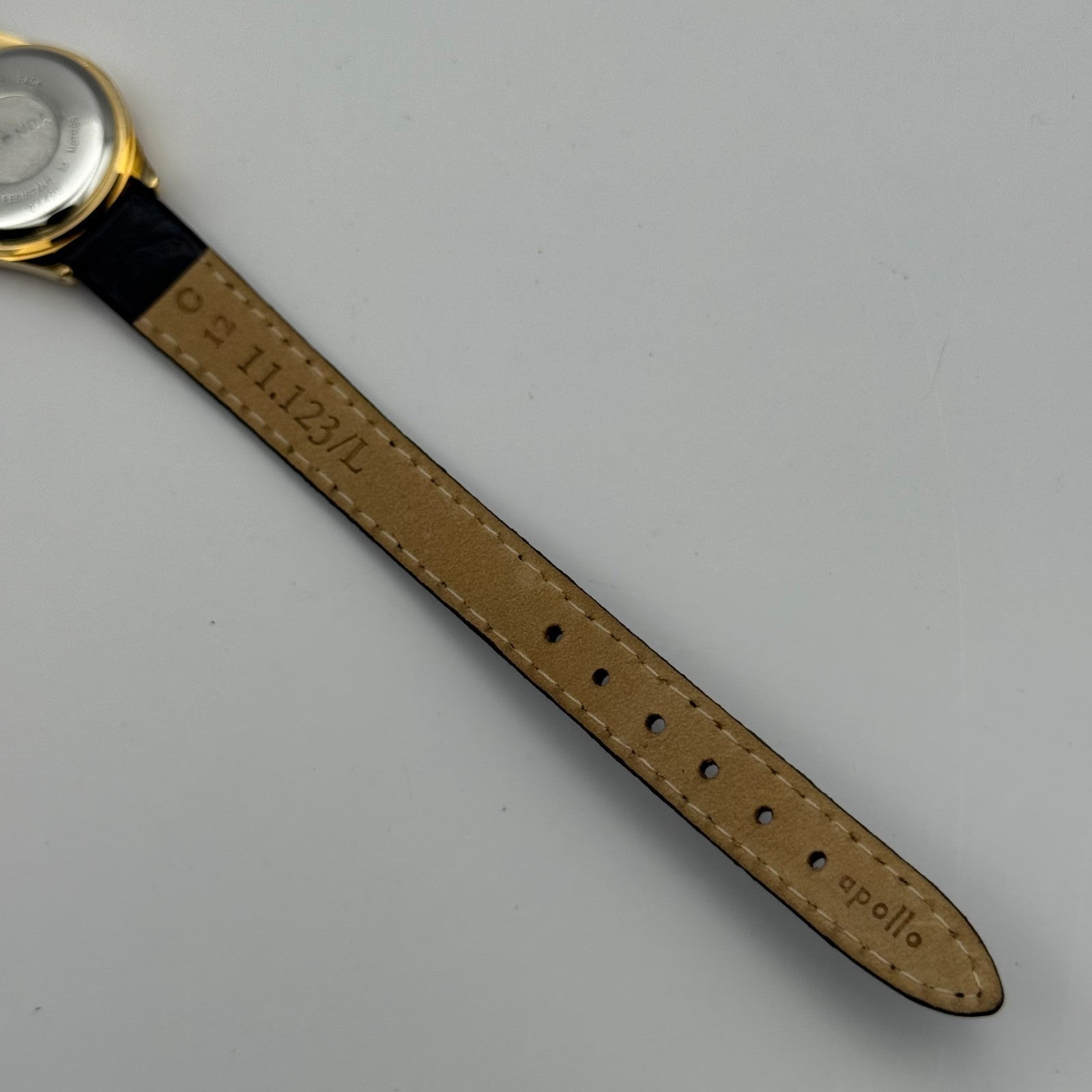 Sekonda Ladies Quartz Watch Gold Tone White Dial Leather Strap Working 25mm