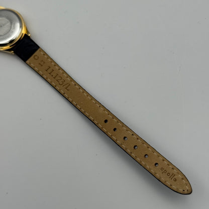 Sekonda Ladies Quartz Watch Gold Tone White Dial Leather Strap Working 25mm