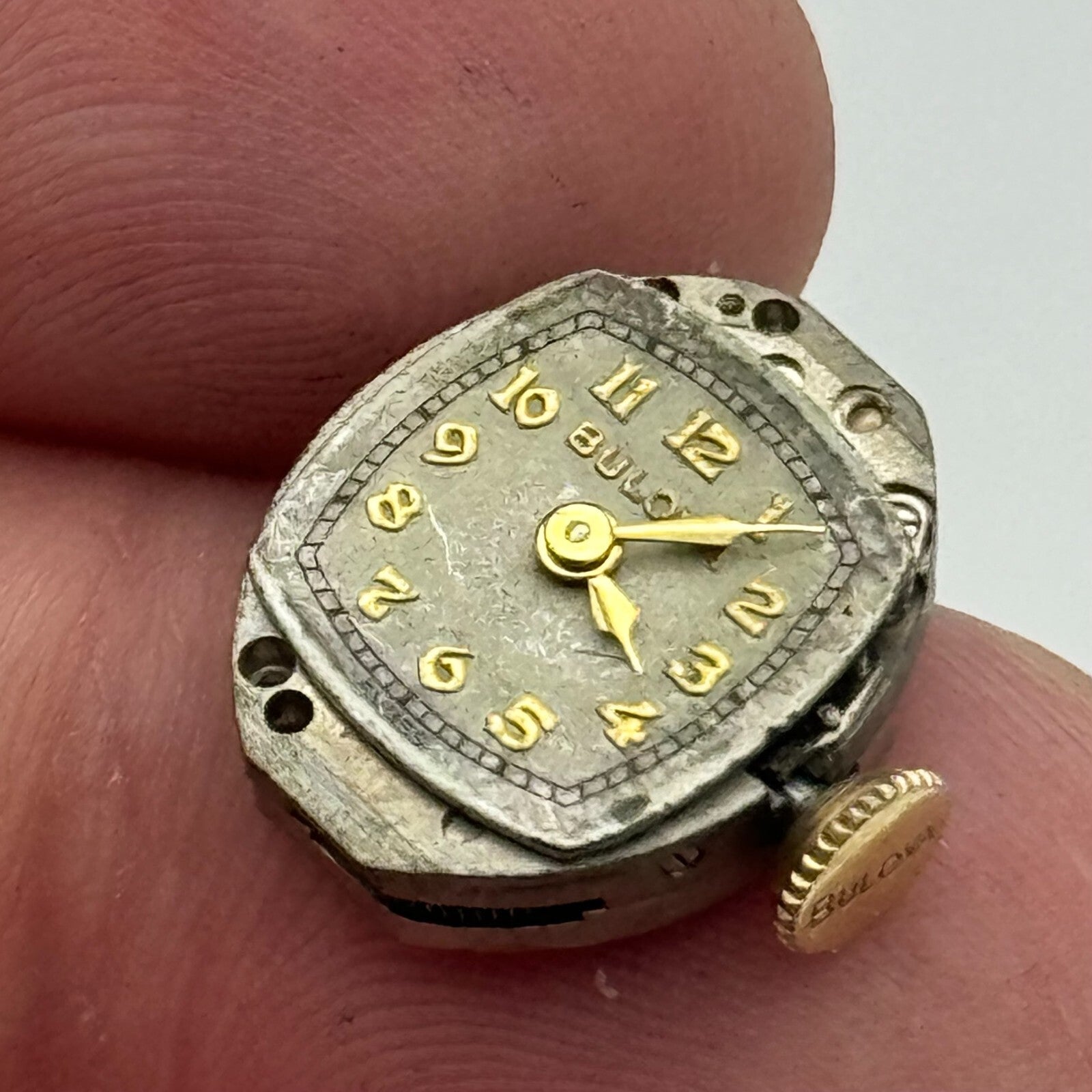 12.8mm Bulova Ladies 5AC Manual Wind Swiss 17 Jewels Watch Movement PARTS SPARES