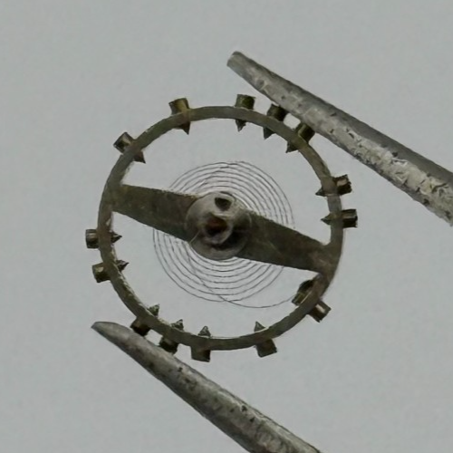 AM 115 Balance Wheel Complete And Spring 5 1/4’’’ Renata Watch Movement Parts