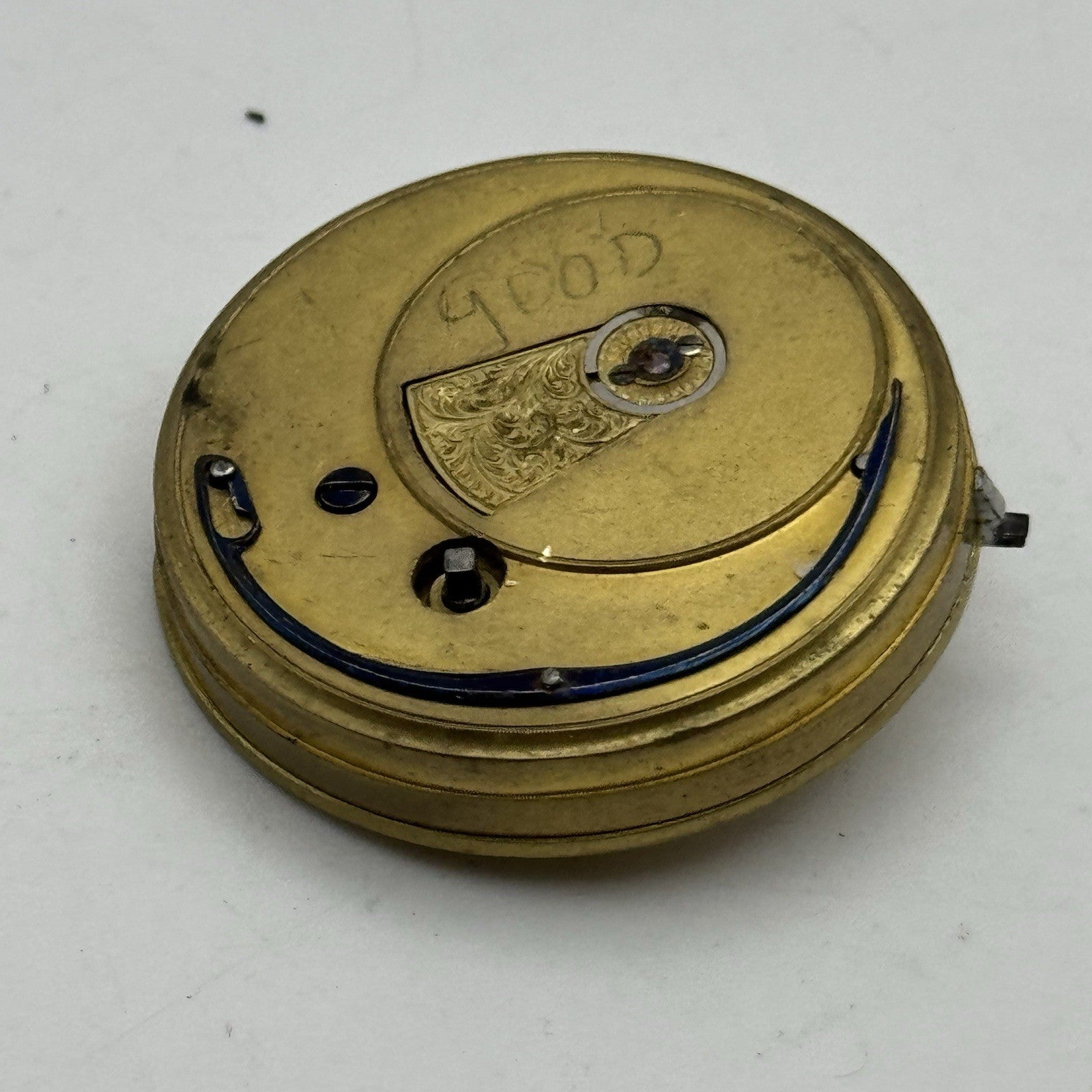 36mm Running Antique Quality English Fusee Pocket Watch Movement -  TO RESTORE