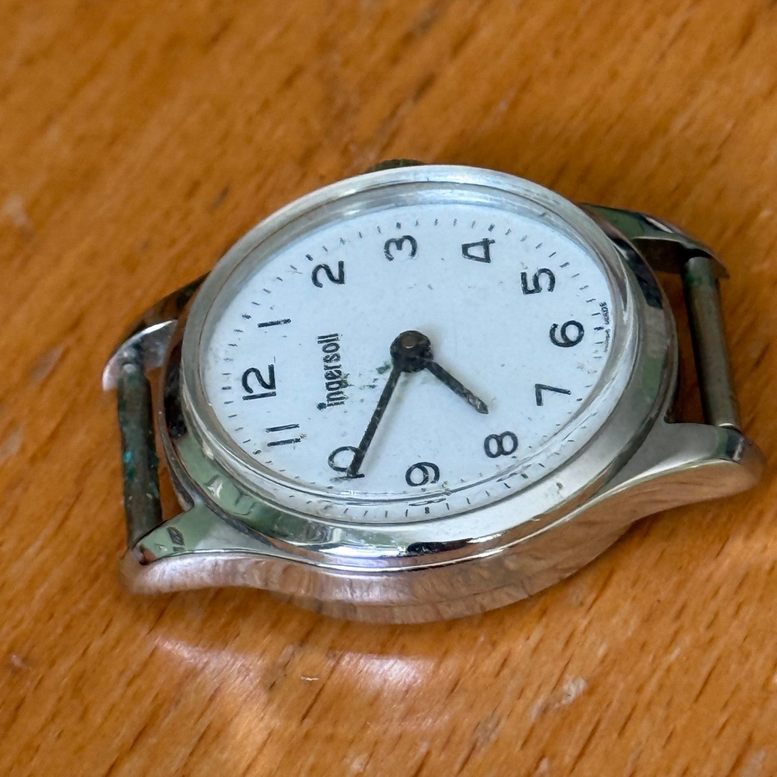 25mm Running Vintage Ingersoll White Dial Swiss Manual Wind Watch PARTS / REPAIR