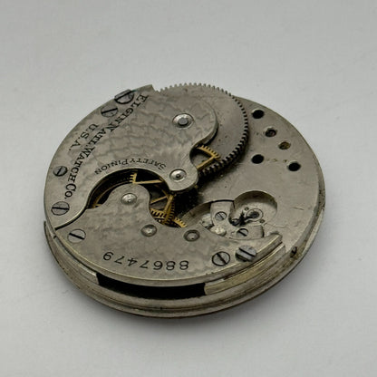 Antique 0S Elgin Grade 222 Model 1 American Pocket Watch Movement PARTS REPAIR