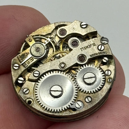 23.7mm 15 Jewels Porcelain Dial Swiss Trench Watch Movement Manual Wind PARTS