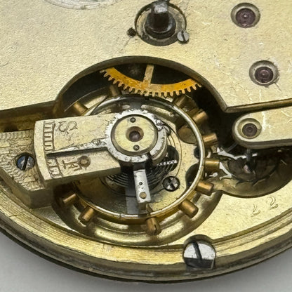 44.8mm Antique Henry E Peck London Swiss Key Wound Pocket Watch Movement PARTS