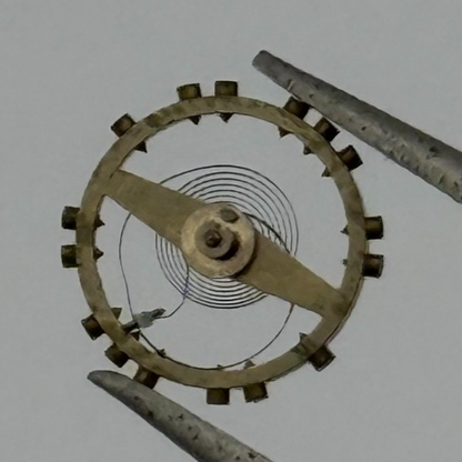 AS 1051 Balance Wheel Complete And Spring 5 1/4''' 34 M Watch Movement Parts 