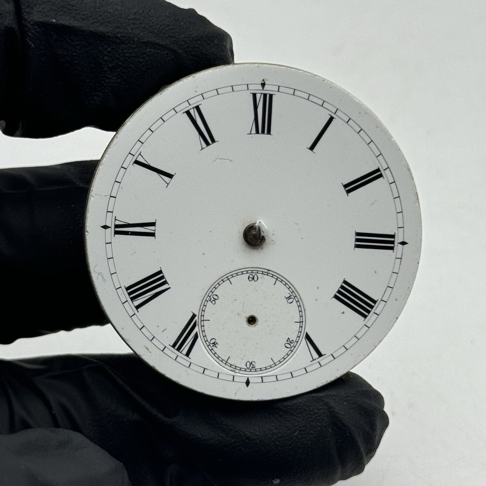 38.5mm High Quality White Porcelain Dial Cylinder Watch Movement Parts Repair