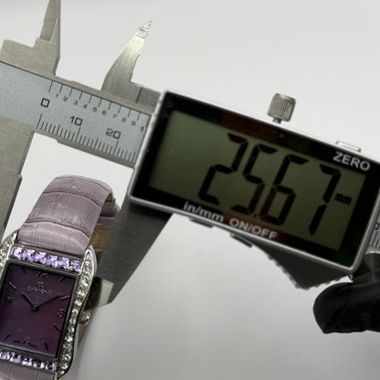 Oskar Emil Ladies Swiss Quartz Watch Crystal Bezel Leather Strap Working 25mm