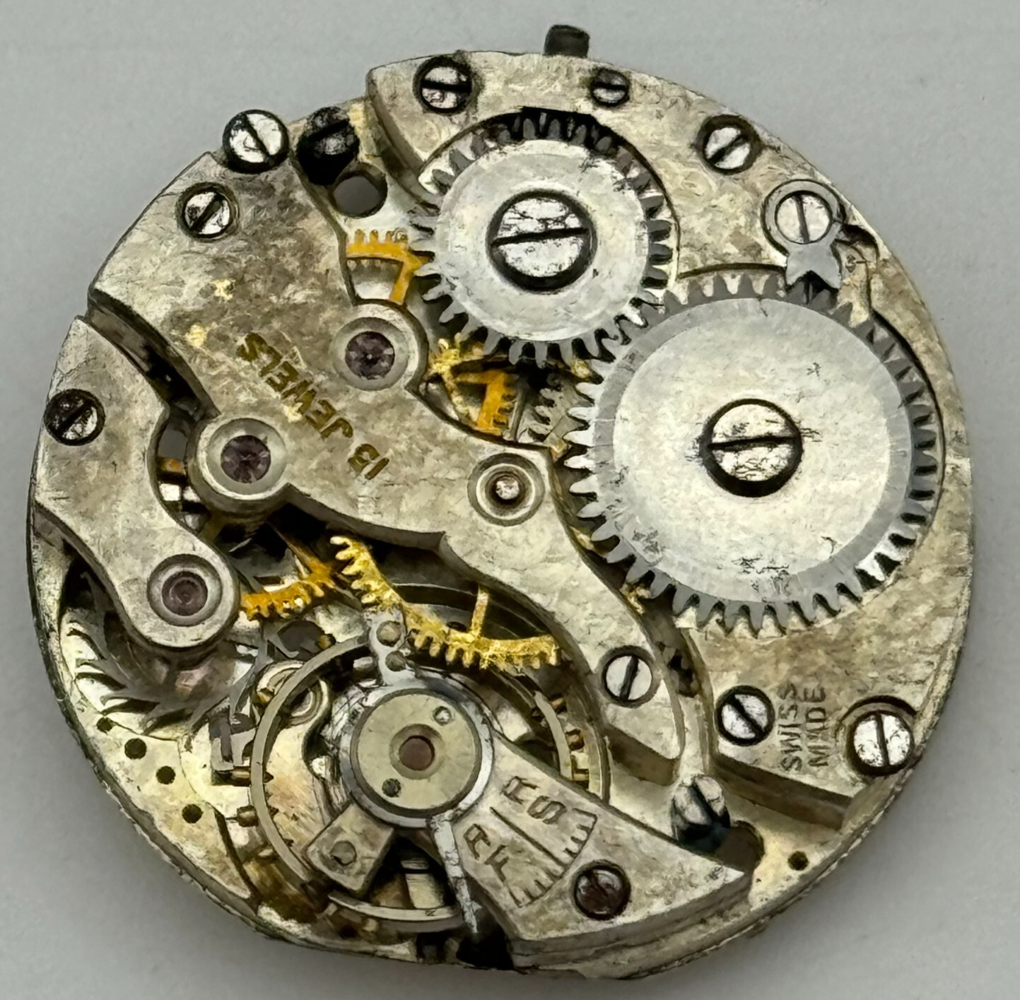 23.7mm Men's AS 340 A Schild Manual Wind 15 Jewels Swiss Watch Movement PARTS