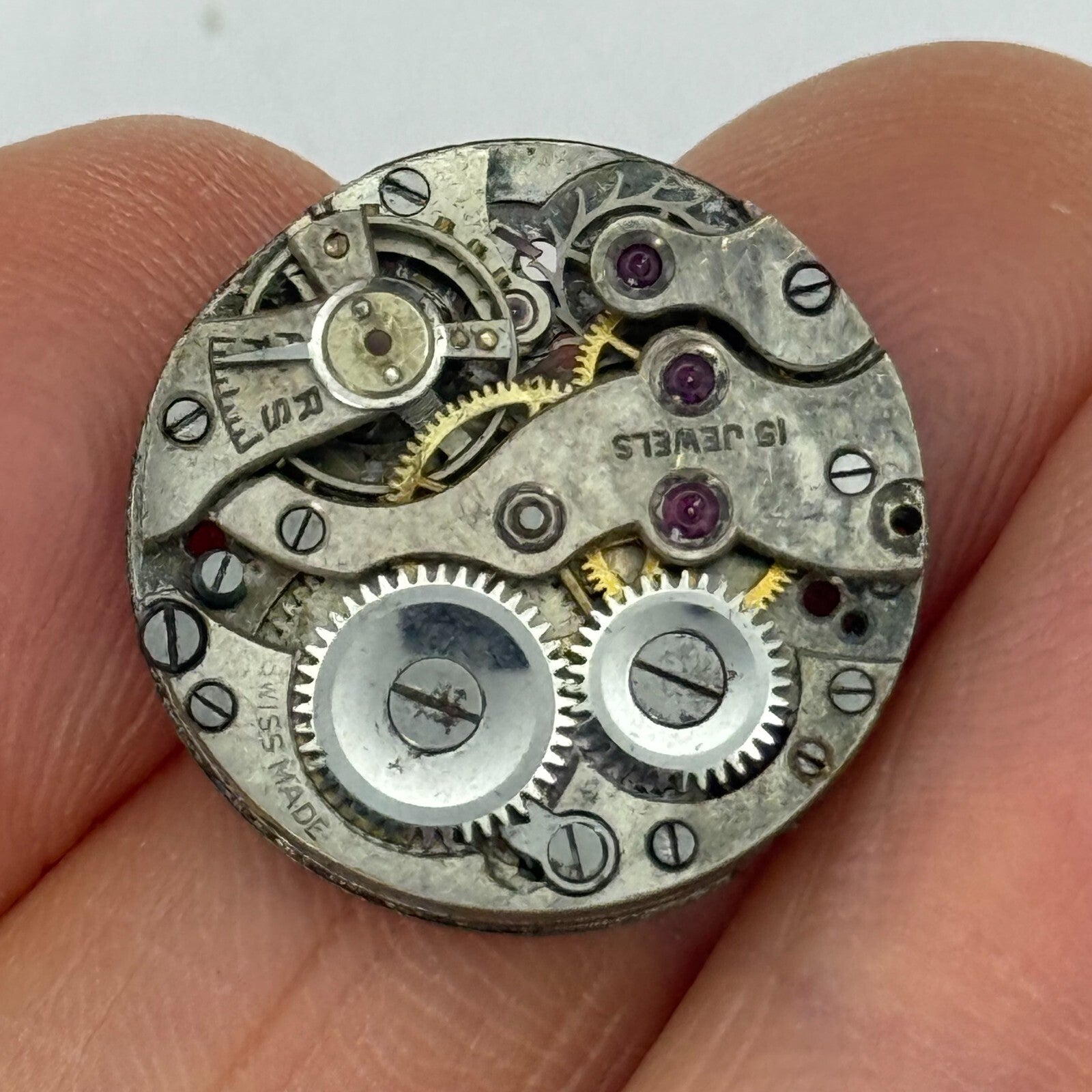 19.7mm Vintage AS 612 A Schild Swiss Manual Wind Watch Movement PARTS REPAIR