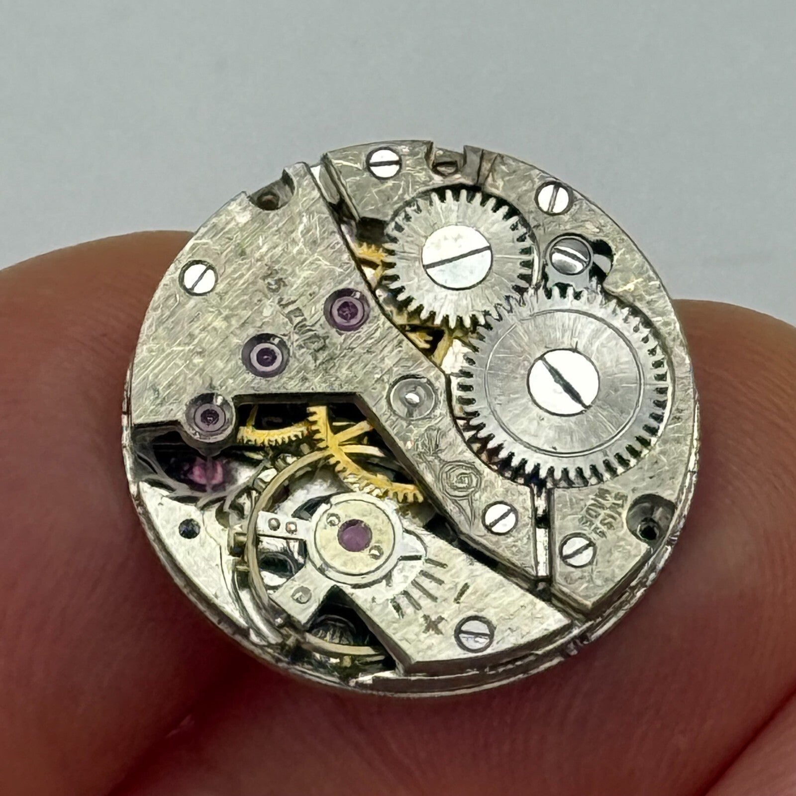 19.7mm Vintage Everite Unitas UT 630 Manual Wind Watch Movement PARTS REPAIR