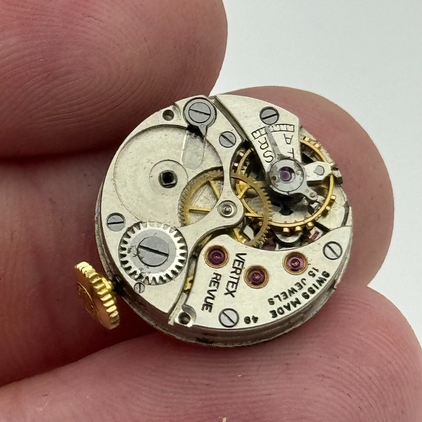 19.7mm Ladies Vertex Revue 49 Manual Wind 15 Jewels Swiss Watch Movement PARTS