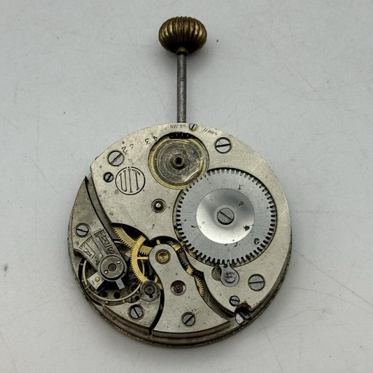 41.3mm Manual Wind UIT Top Wind Pocket Watch Movement Balance Damaged FOR PARTS