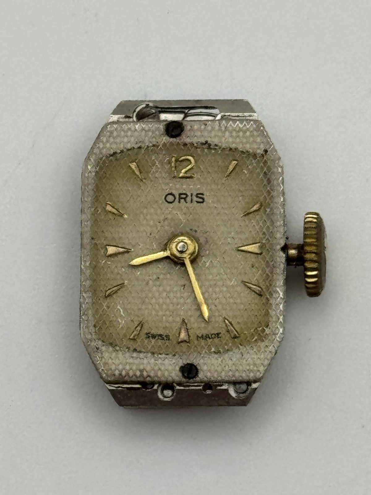 12.8mm Vintage Oris Cal 410 Manual Wind Swiss Watch Movement PARTS REPAIR