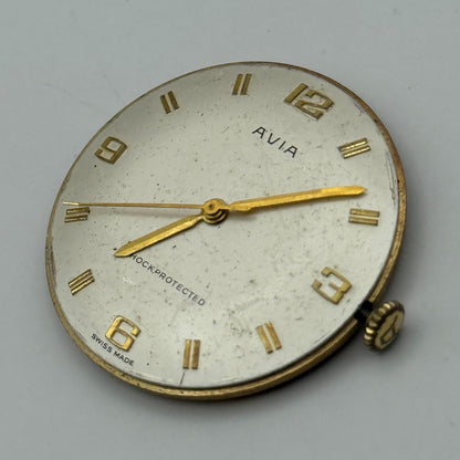 Avia AS 1538 1539 Watch Movement Running Manual Wind Vintage Parts Repair 31mm