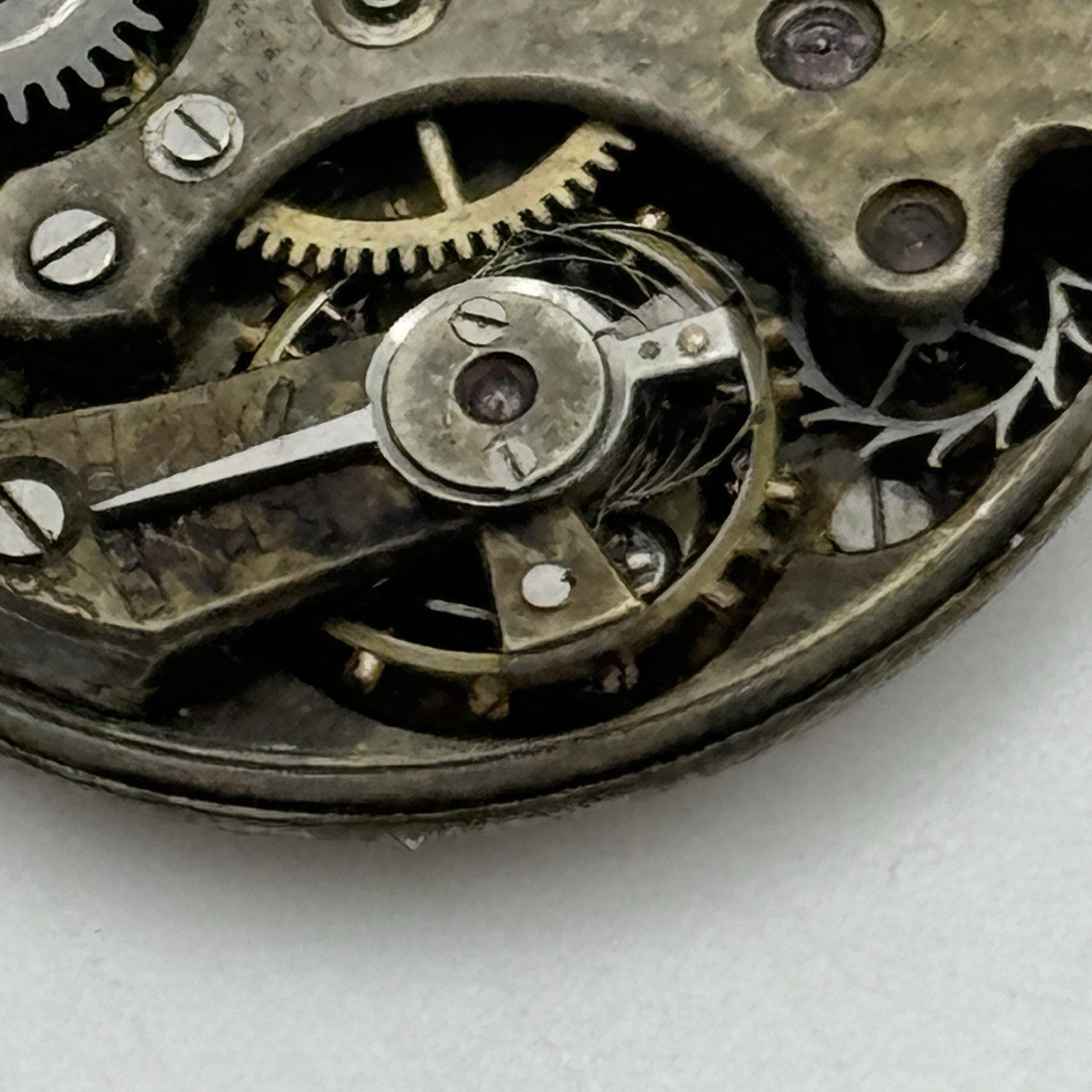 25.7mm ROLEX Rebberg Manual Wind Trench Watch Movement & Dial Antique PARTS