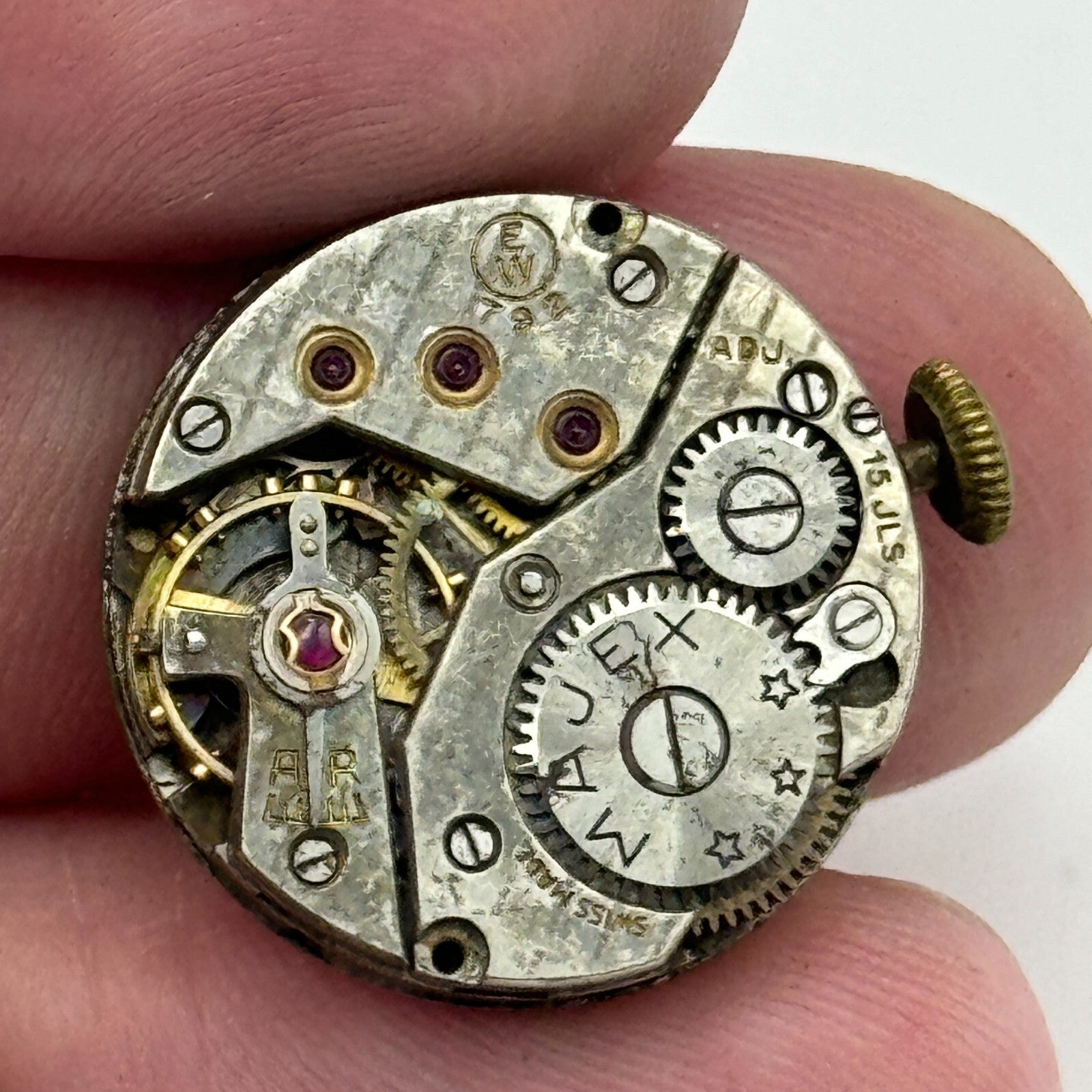 19.7mm Majex EW 792 Swiss 15 Jewels Manual Wind Watch Movement PARTS SPARES