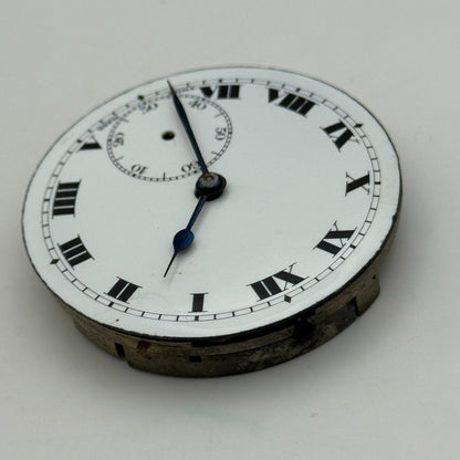 43.3mm Unidentified Open Face Swiss Balance Ok Pocket Watch Movement PARTS