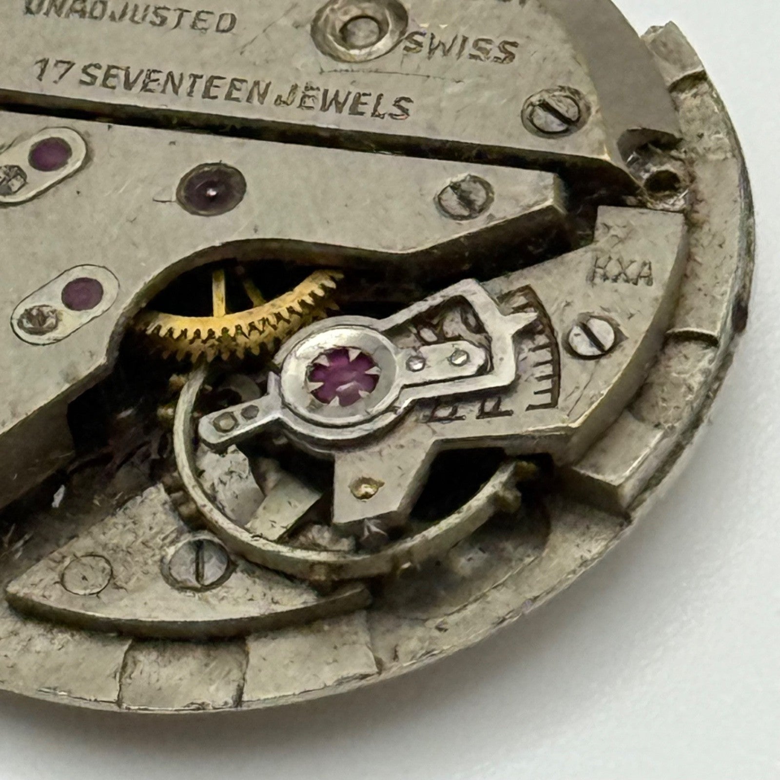 Helids Cal 450 Watch Movement Manual Wind Swiss Vintage Parts Repair 25.9mm