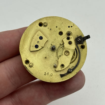 43.3mm Antique Henry Taylor London Quality Fusee Pocket Watch Movement - PARTS