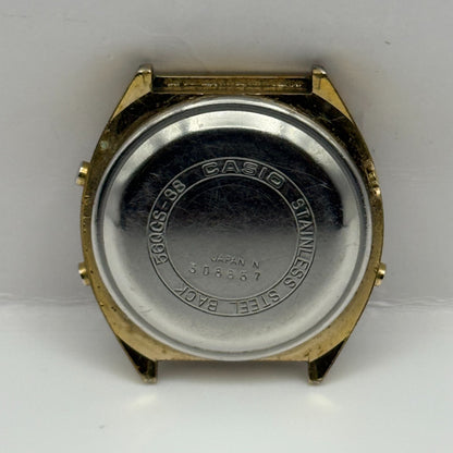 Casio Men's Chronograph Quartz Watch 56QGS-38 Gold Tone Japan 35mm PARTS REPAIR