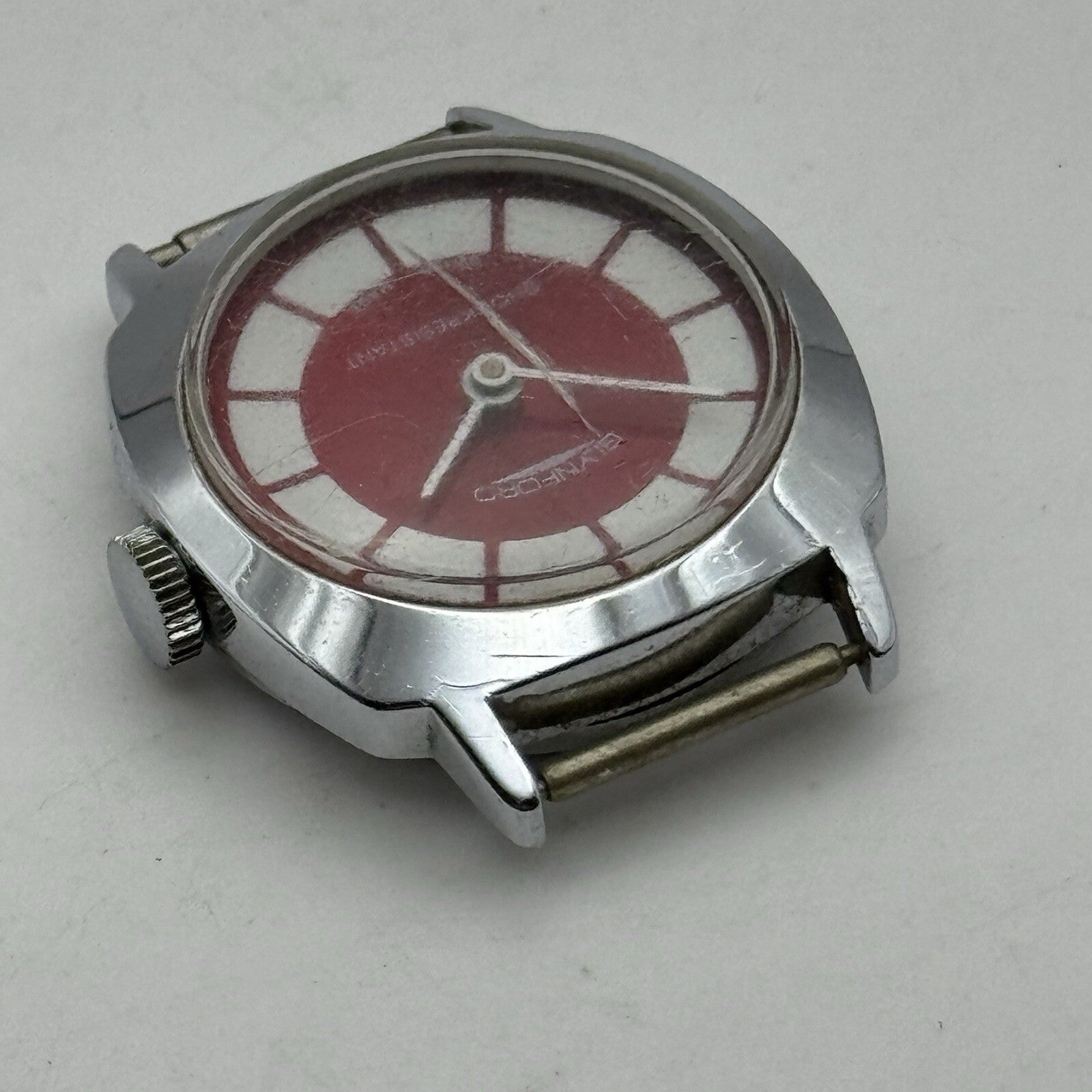 26mm Ladies Manual Wind Glynford Basis Red DialSwiss Watch FOR PARTS TO RESTORE