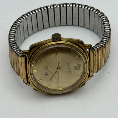 33mm Men’s Vintage Accurist Shockmaster Automatic ETA 2472 Date Dial Watch PARTS