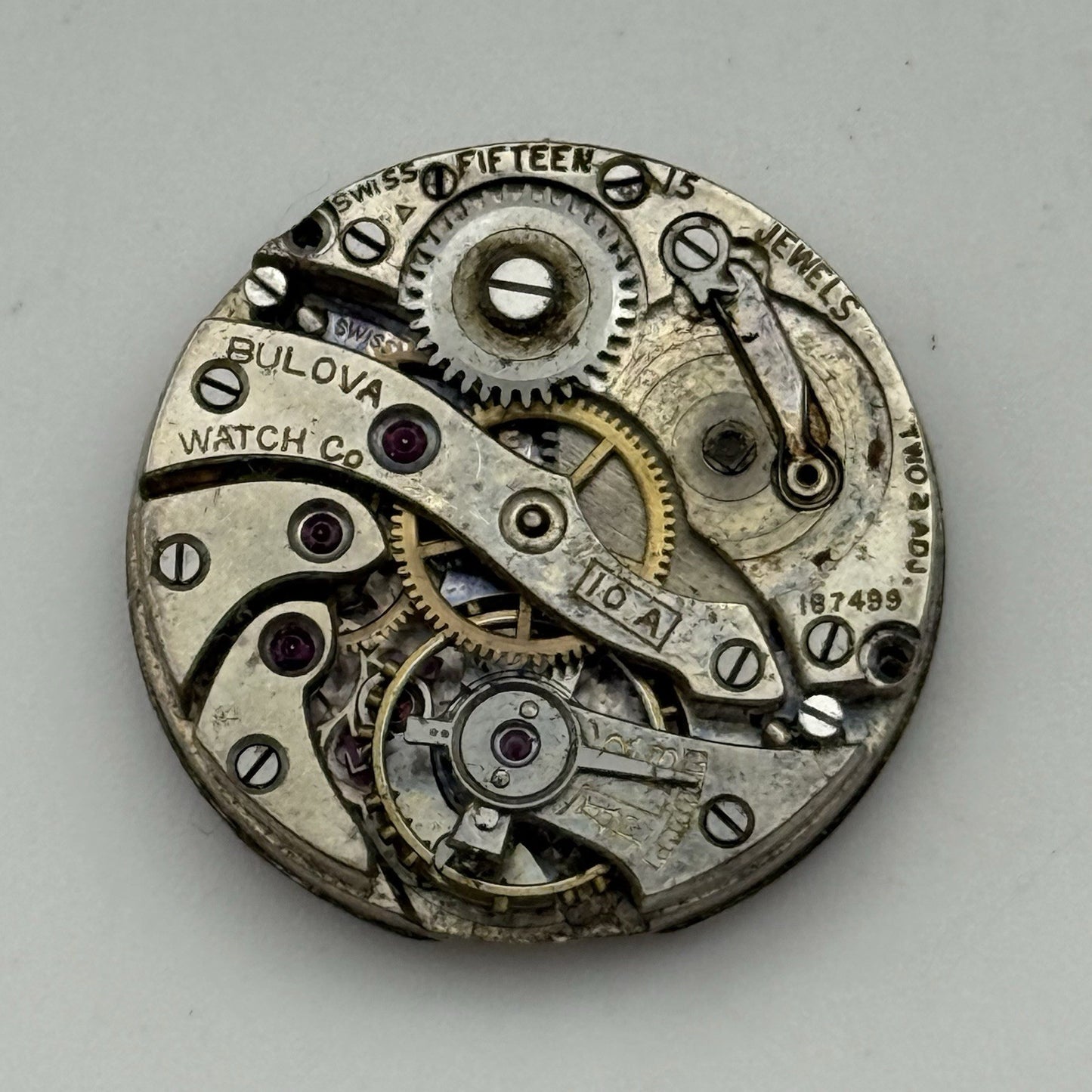 23.7mm Vintage Bulova 10A Manual Wind Swiss Watch Movement PARTS REPAIR SPARES