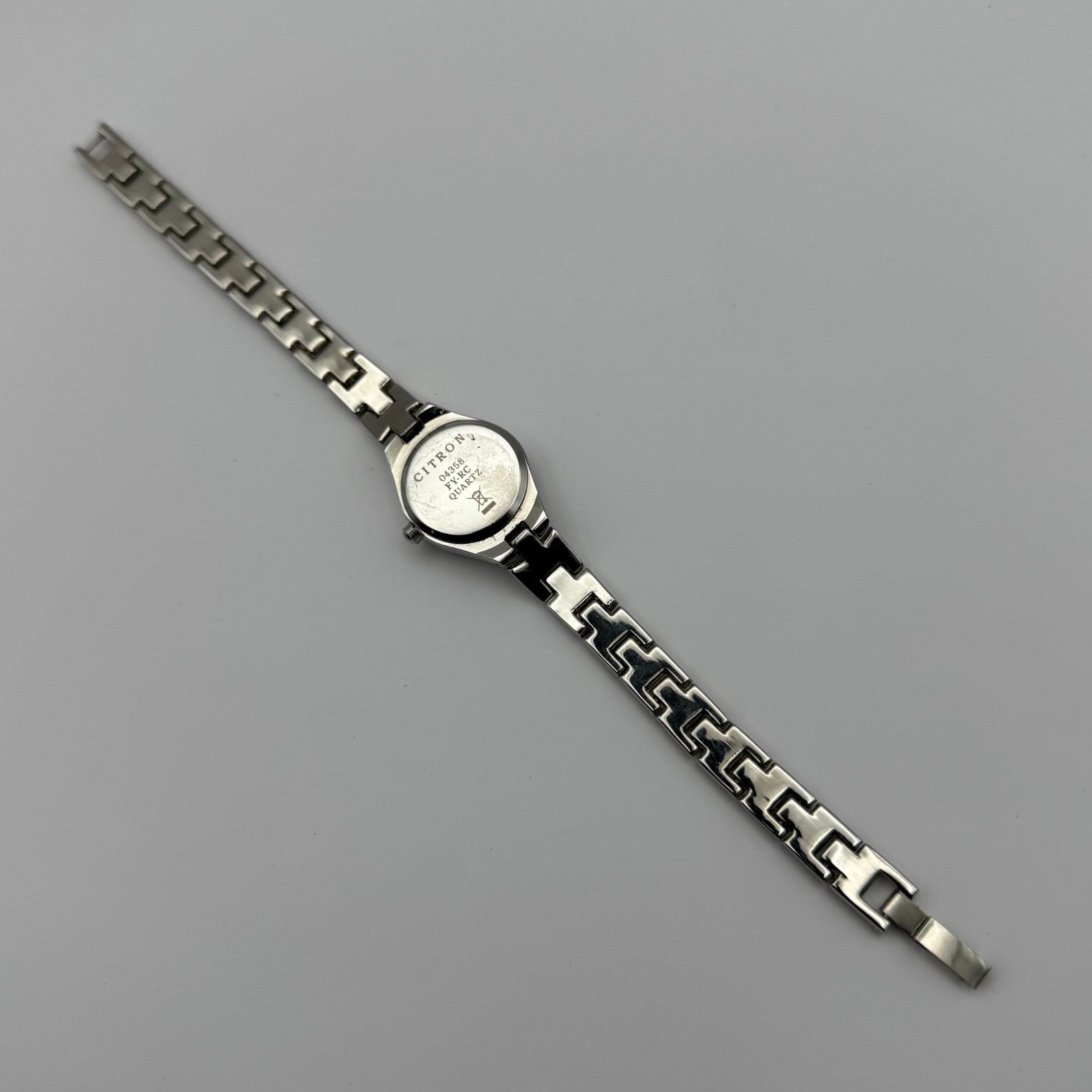 Citron BLC202 Ladies Quartz Watch Black Dial Silver Tone Bracelet Working 21mm