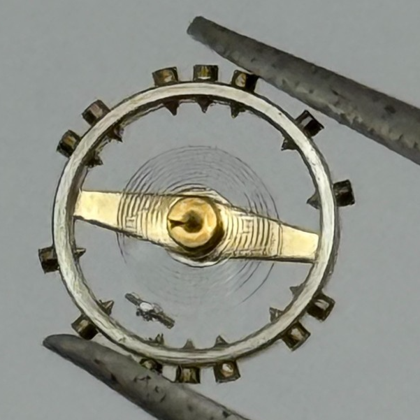 FEF 6600 Balance Wheel Complete And Spring 1181 M Watch Movement Parts NOS