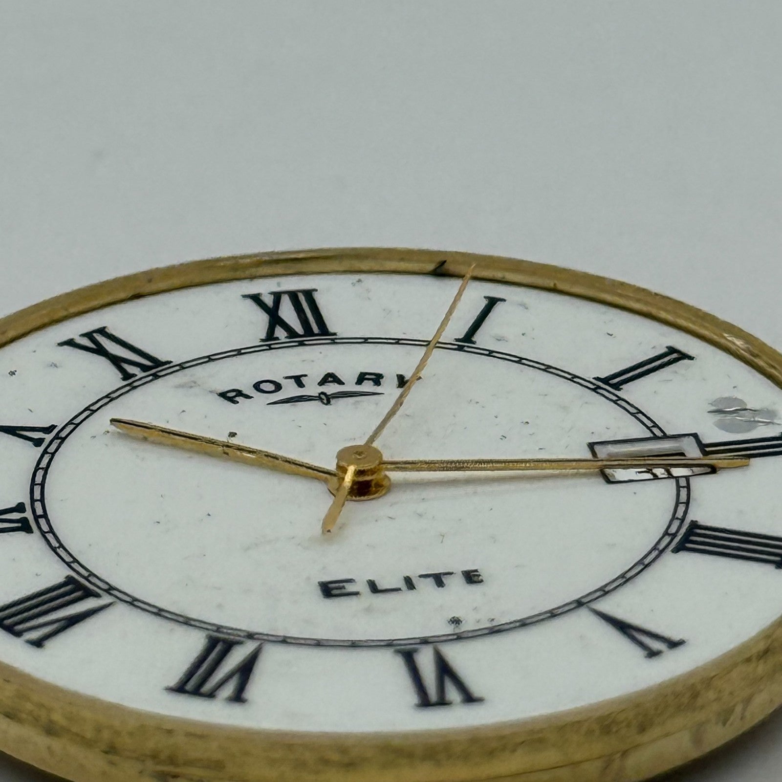 ETA 955.412 Quartz Watch Movement Rotary Elite Date Vintage Parts Repair 31mm