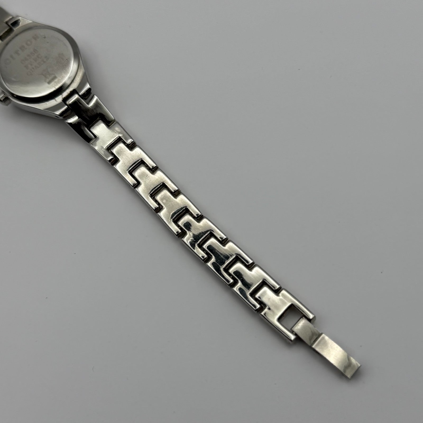 Citron BLC202 Ladies Quartz Watch Black Dial Silver Tone Bracelet Working 21mm