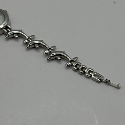 22mm Working Ladies Carvel Dolphin Stainless Steel Quartz Watch 5.75 Inches