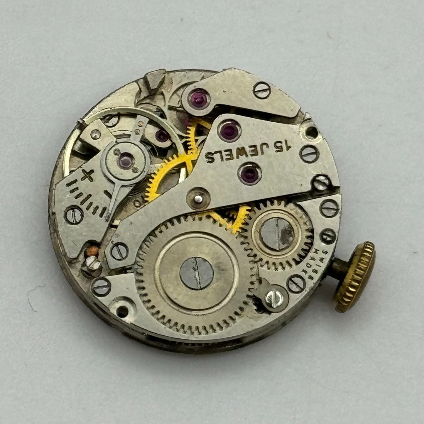 19.7mm Ladies Hirco AS 970 Manual Wind 15 Jewels Watch Movement PARTS SPARES