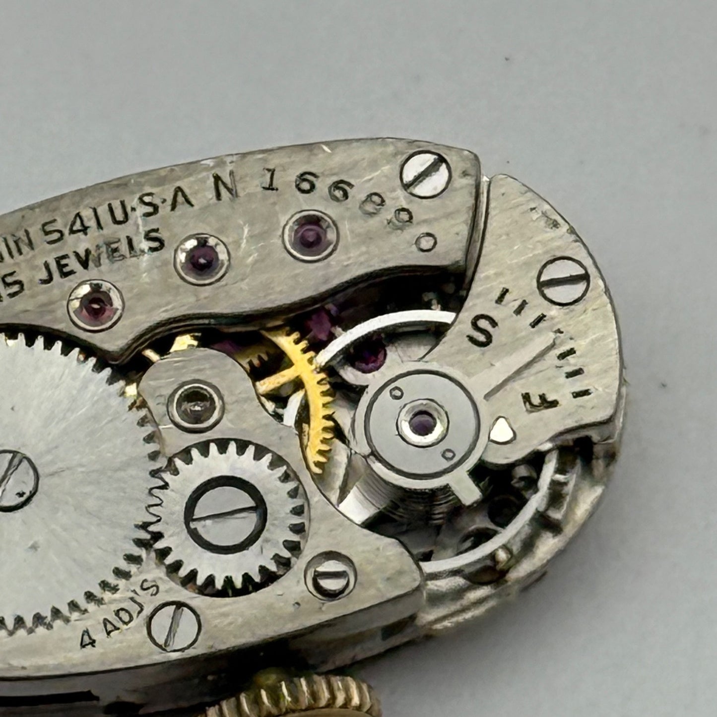 Elgin Grade 541 Model 2 Watch Movement 1951 21/0s American Parts Repair Ladies