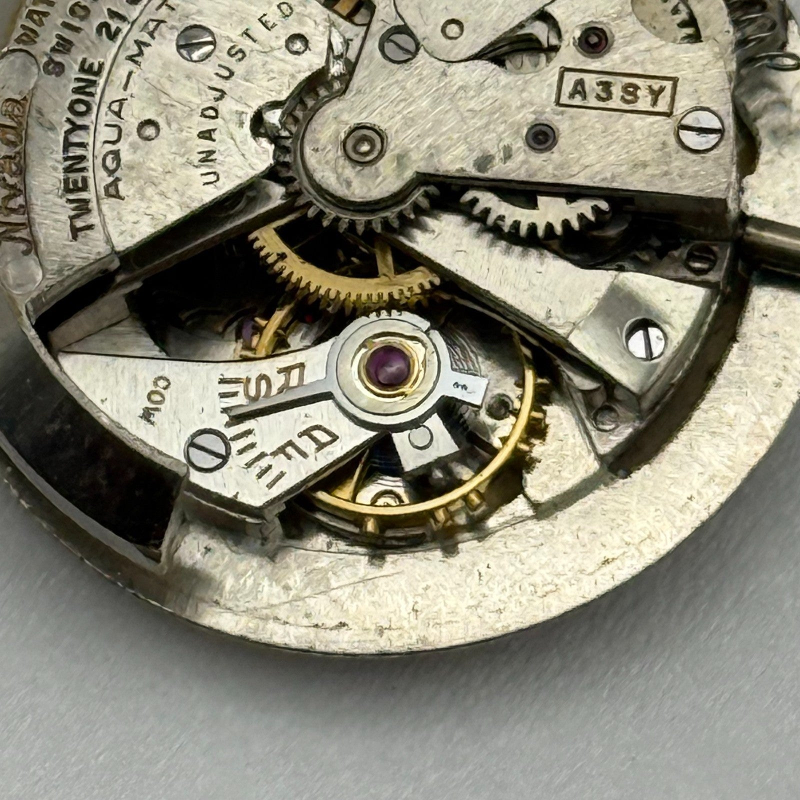 24.7mm Vintage Nivada Aquamatic 800 A3SY Automatic Bumper Watch Movement PARTS