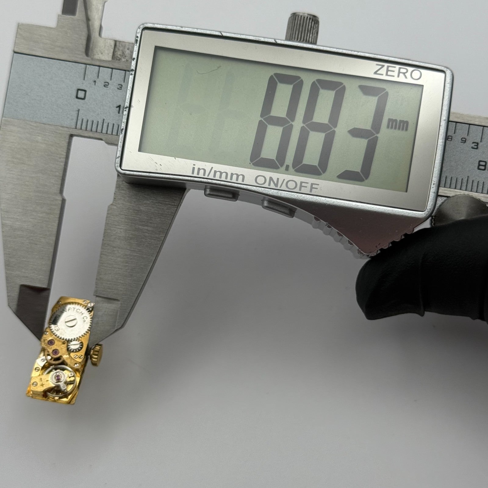 FHF 59-21 Elgin Baguette Watch Movement Manual Wind Vintage Parts Repair 8.8mm