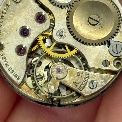 22mm Vintage HL Brown & Son London & Sheffield Manual Wind Watch Movement PARTS