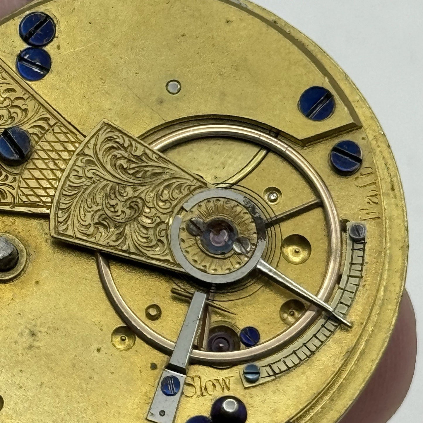 36mm Running Antique Quality English Fusee Pocket Watch Movement -  TO RESTORE