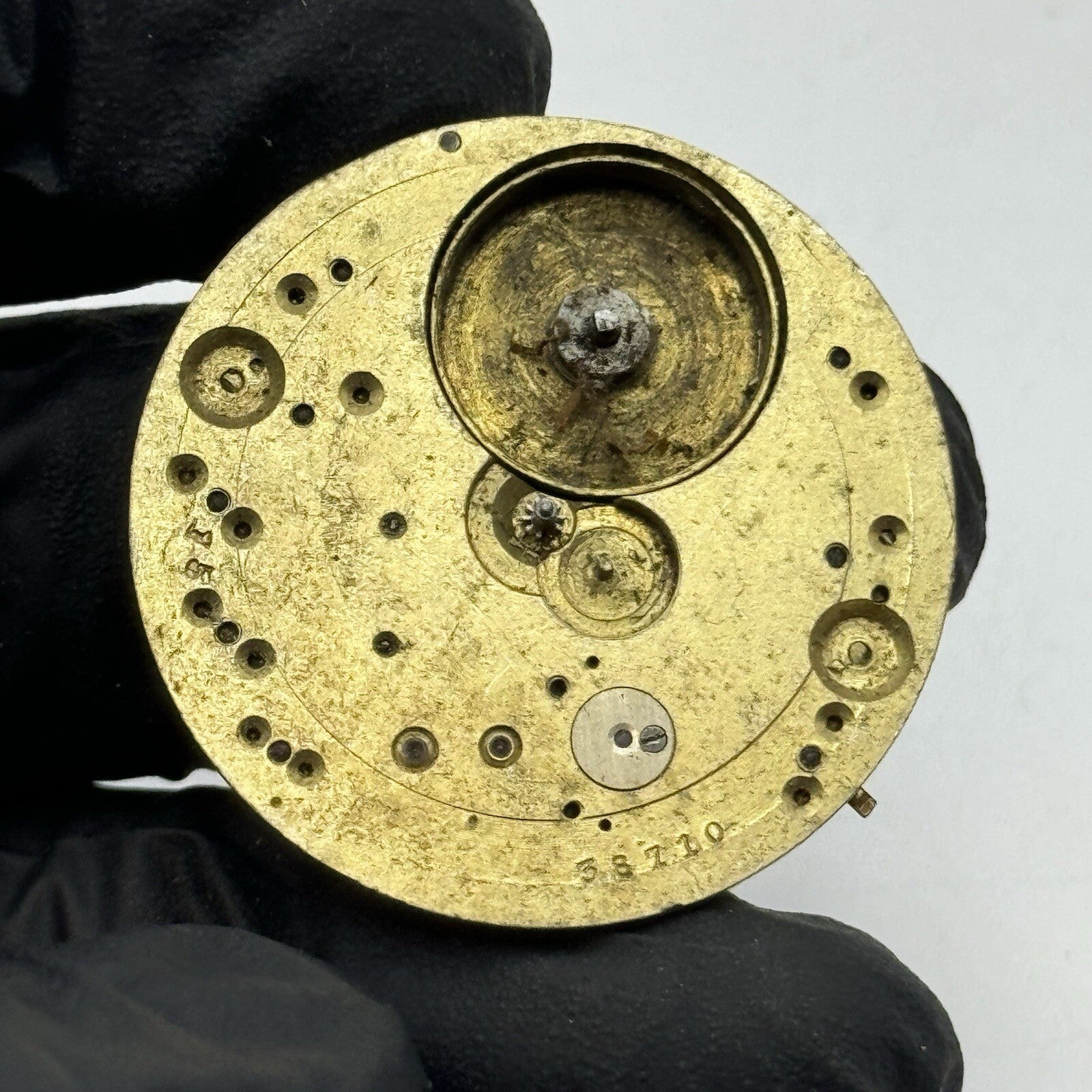 33.7mm Milleret Geneve Cylinder Watch Movement No Dial Hands FOR PARTS