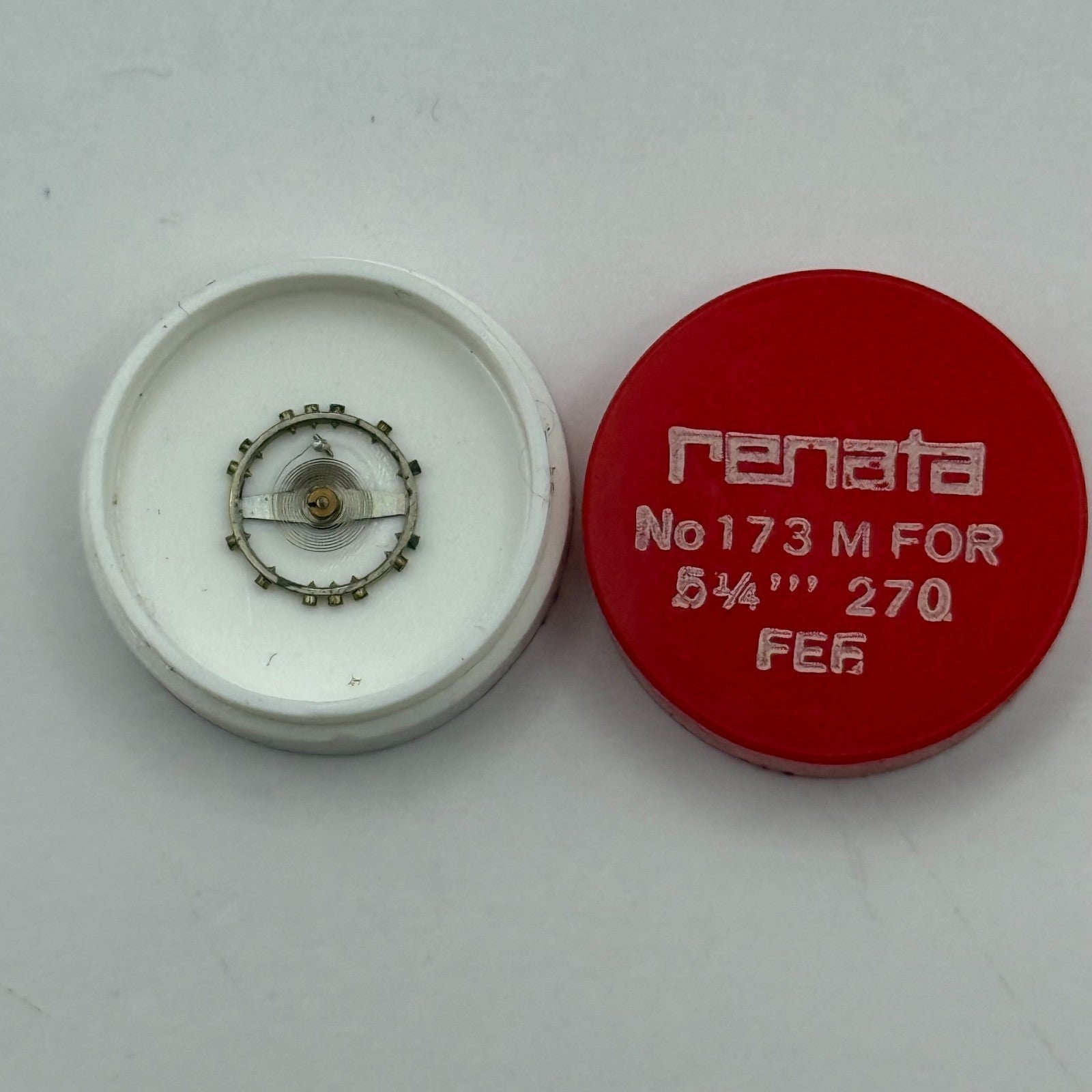 FEF 270 Balance Wheel Complete And Spring  5¼’’’ 173 M Watch Movement Parts NOS