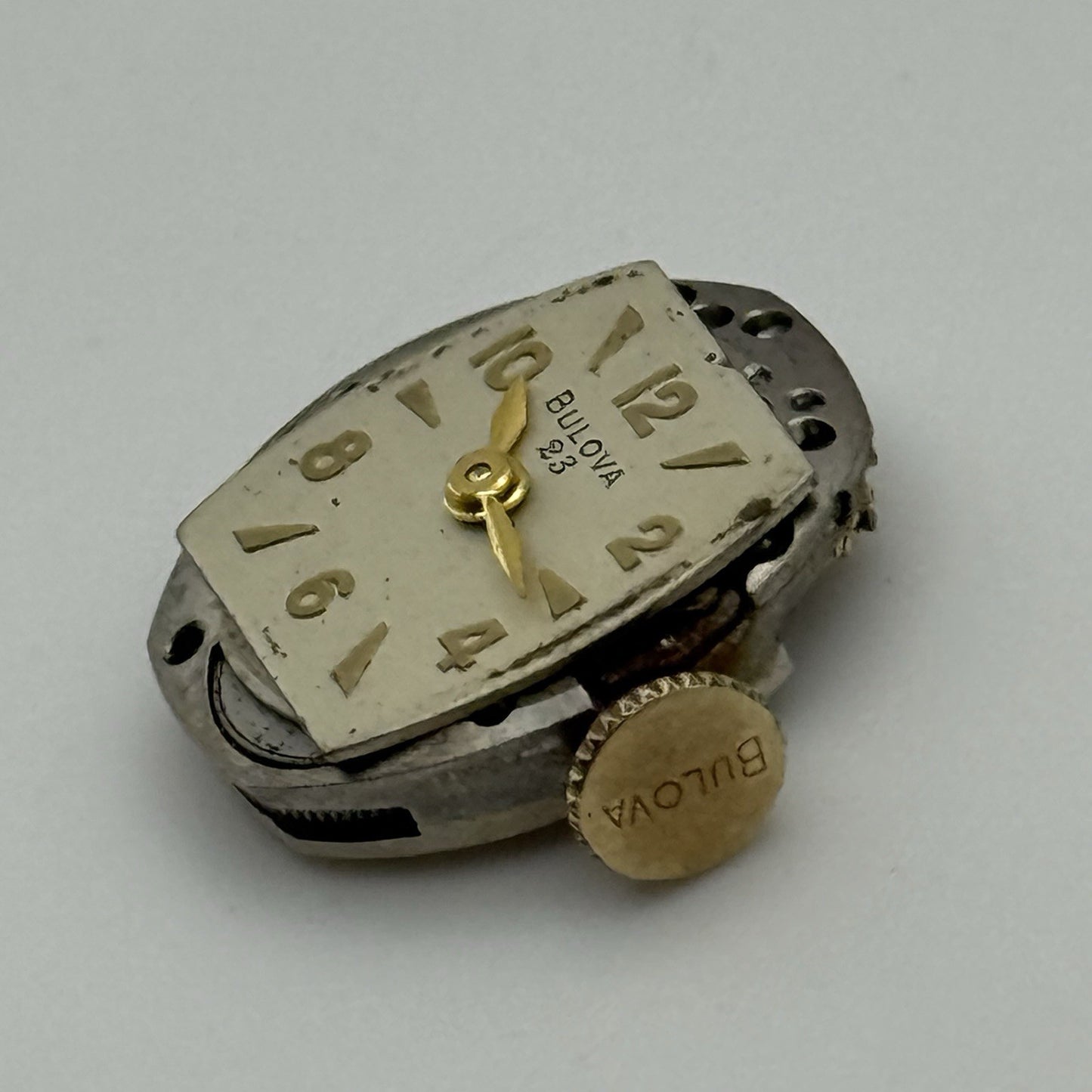 13.1mm Vintage Ladies Bulova 5AD Manual Wind Swiss Watch Movement PARTS REPAIR