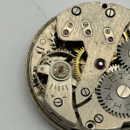 Chalet Gold 21 Jewels Watch Movement Running Manual Wind Vintage Parts 23.3mm