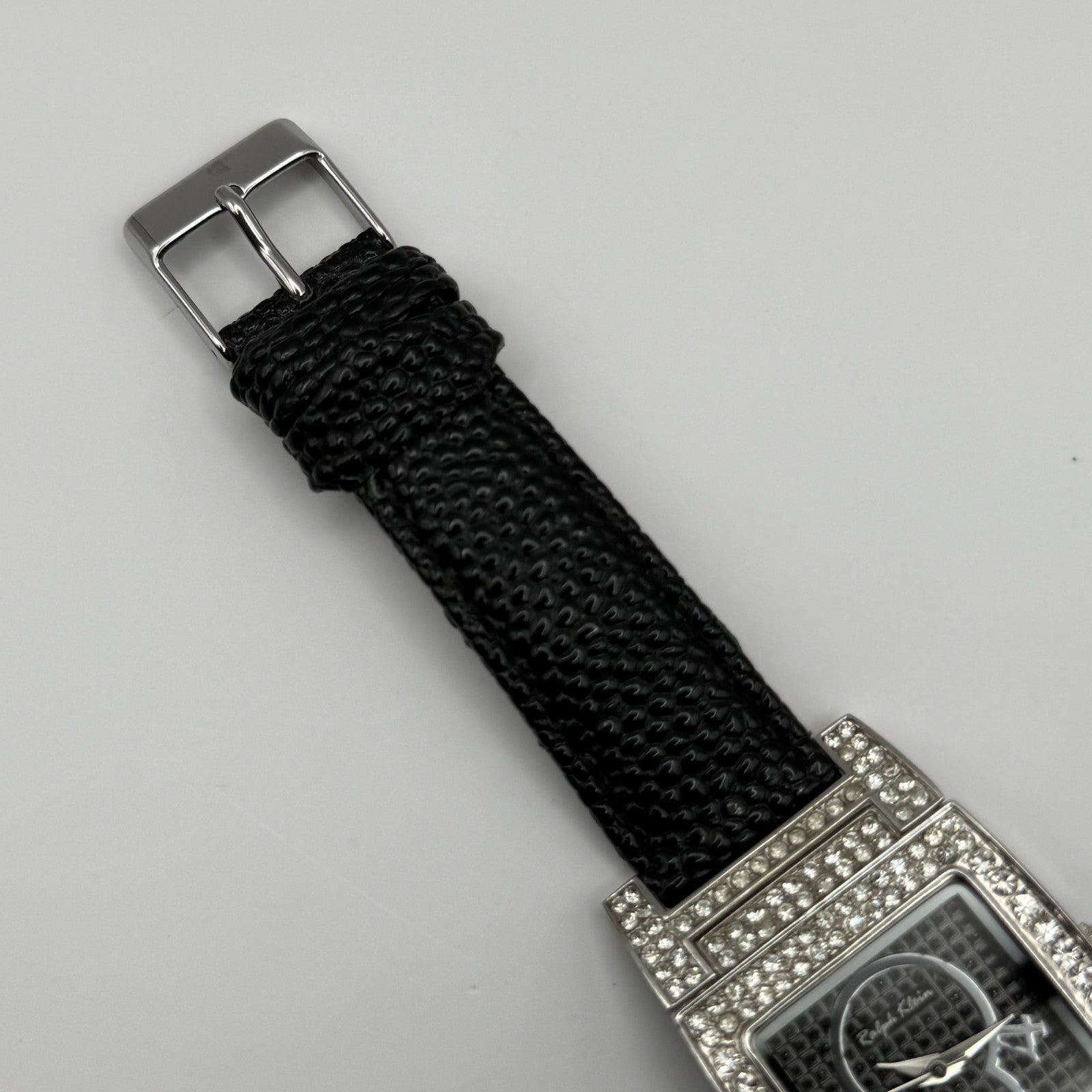 Ralph Klein CNL Ladies Quartz Watch Black Dial Crystal Bezel Working 29mm