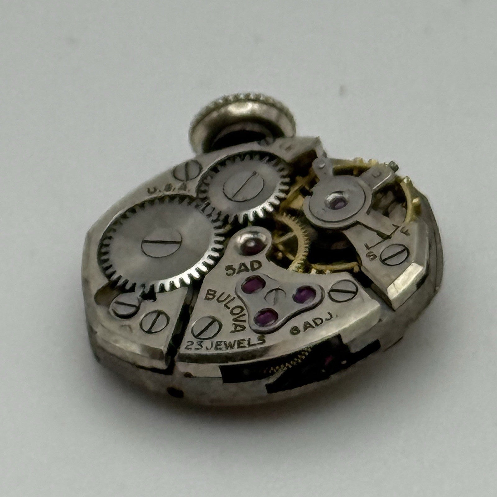 12.9mm Running Vintage Ladies Bulova 5AD Manual Wind Swiss Watch Movement PARTS