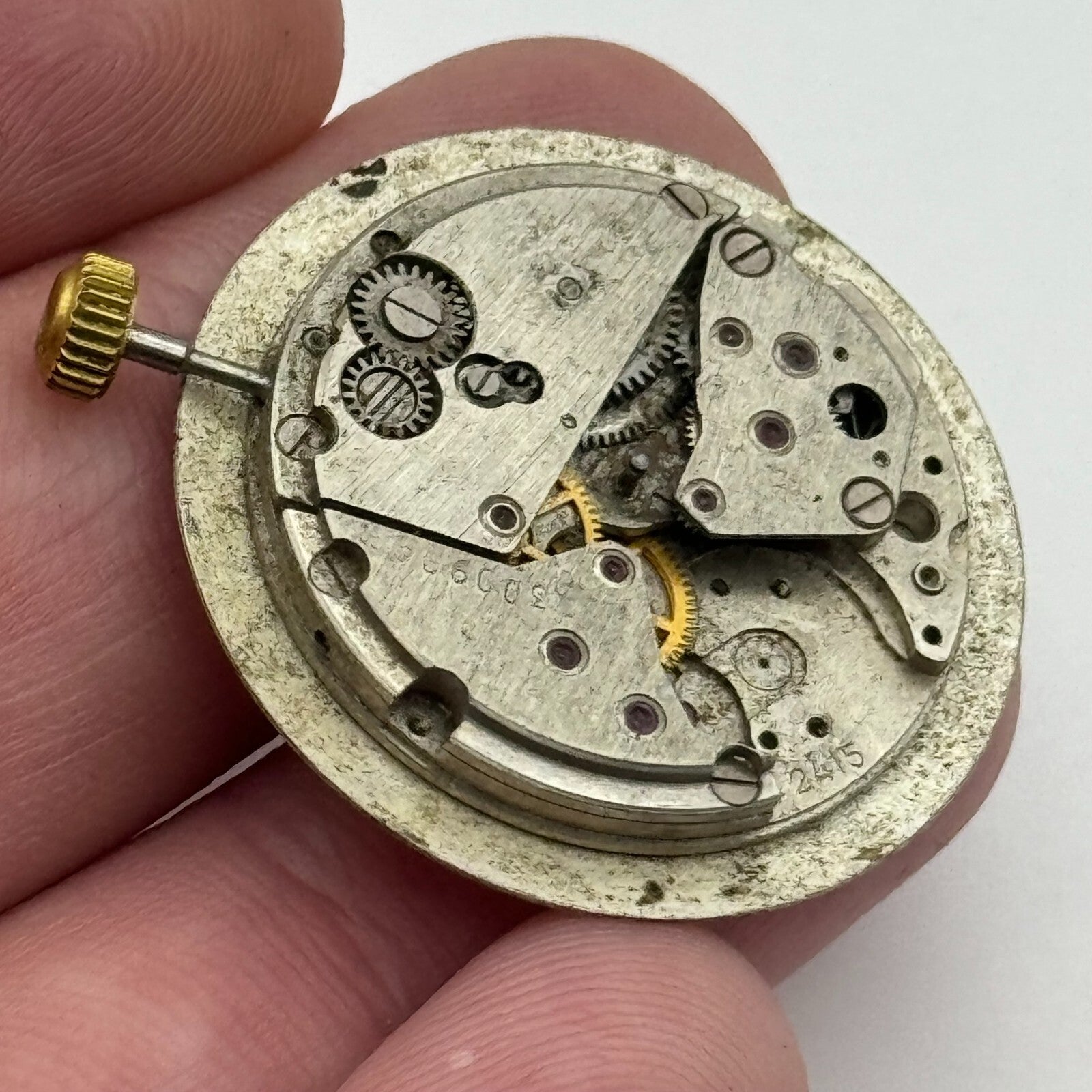 24.4mm Poljot de Luxe Cal 2415 Soviet Manual Wind Watch Movement PARTS REPAIR
