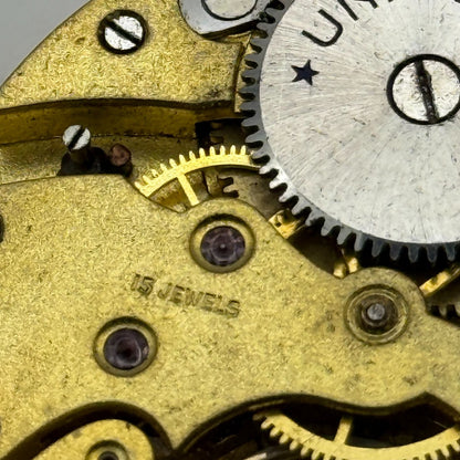 Unicorn Pocket Watch Movement Open Face 15 Jewels Swiss Parts Repair 41.1mm