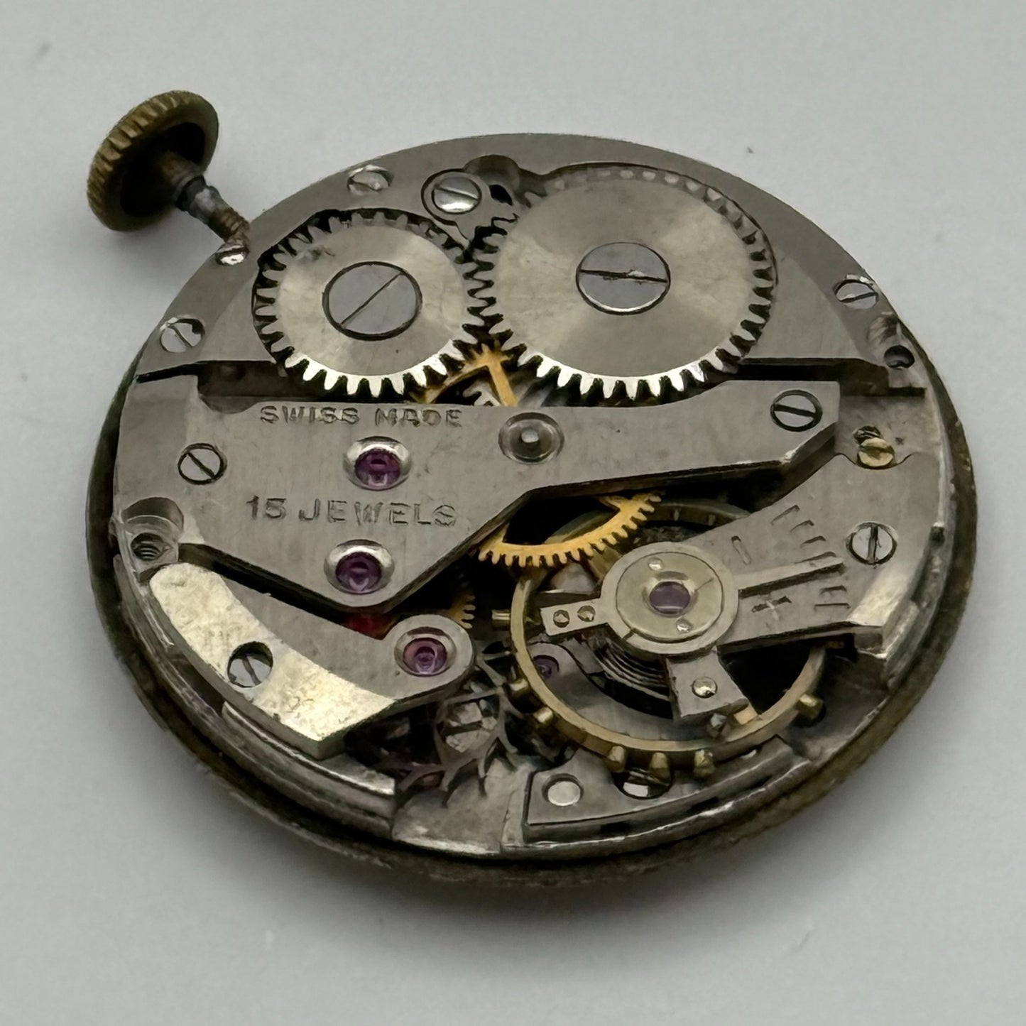 AS 1123 1124 Watch Movement Running Avia Manual Wind Vintage Parts Repair 23.5mm